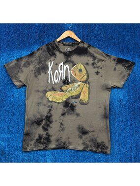 Korn Issues Rock Tan/Black Tie-Dye Oversized T-Shirt Size S/M
